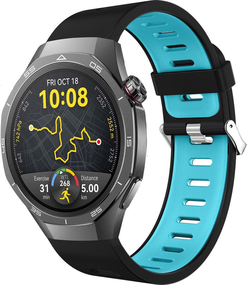 Ремешок Traf для смарт-часов Huawei Watch GT 5/GT 5 Pro 46 мм Black/Sky Blue (38678-6A) Ремешок Traf для смарт-часов Huawei Watch GT 5/GT 5 Pro 46 мм Black/Sky Blue (38678-6A)