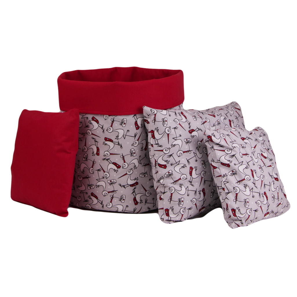 Корзин для игрушек с отворотом аист 35х45 см хлопок (SH-3519-RFRBACO-UA-13) - фото 3