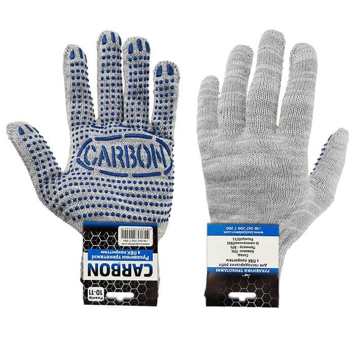 Перчатки рабочие Carbon 50 шт. Серый (2849)