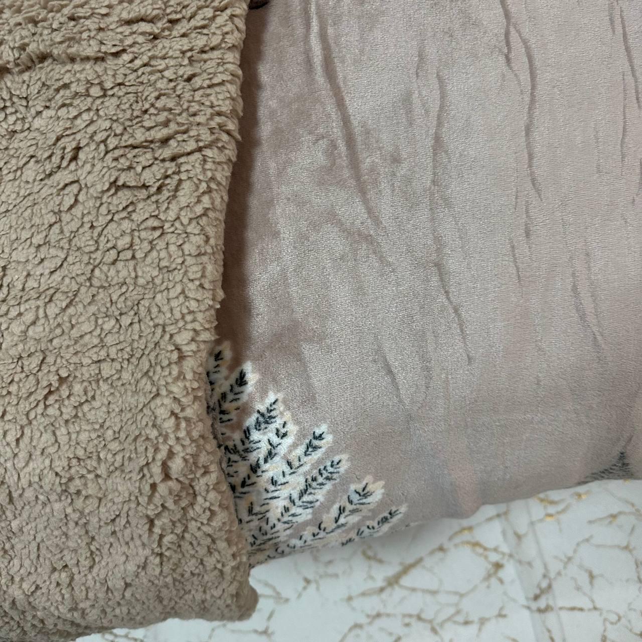 Плед-покрывало двухсторонняя 200х220 см Кофейный (30231081) - фото 8