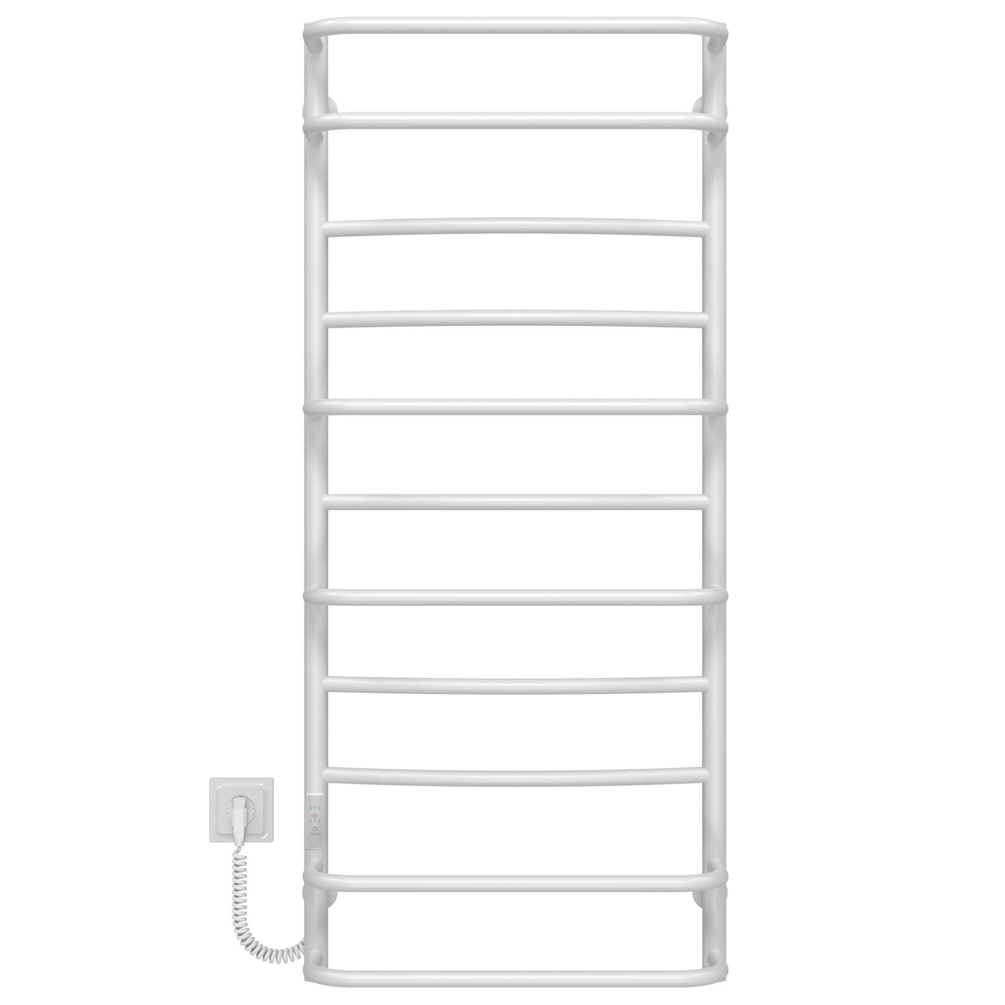 Полотенцесушитель электрический Deffi Аквамикс П11 WD03 левое подключение нержавеющая сталь 500x1200 мм Белый (C.AM.120.50.11.EWL3)