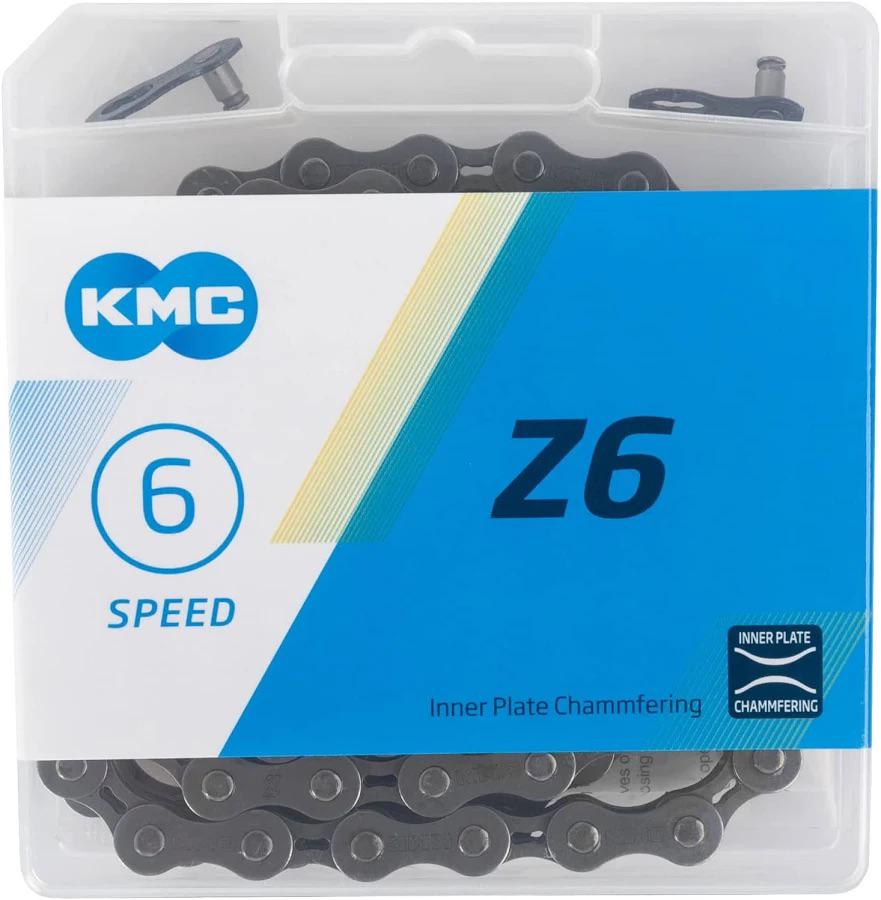 Цепь велосипедная KMC Z6 1/2x3/32" x 116 звеньев Gray (34983683)