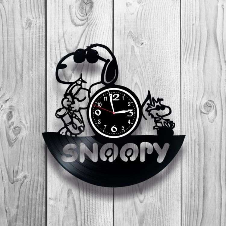 Часы настенные Снупи 0401 из виниловой пластинки