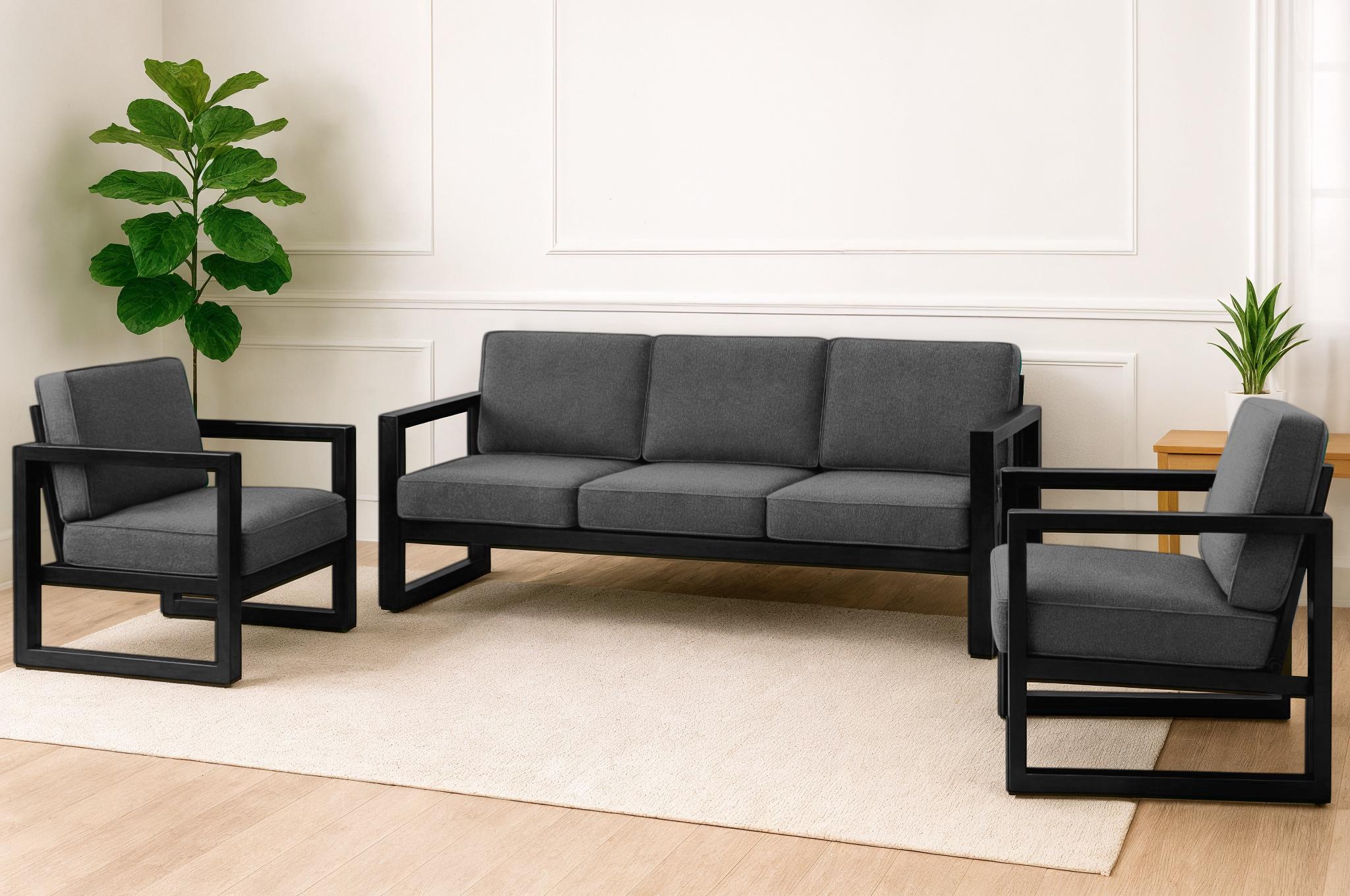 Комплект металлической мебели Tobi Sho Делтос/S7 рогожка с подушками 6 шт. 750х1600х700 мм Светло-серый/34