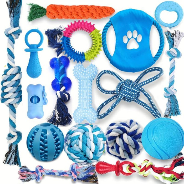 Набор игрушек для собак1 17в1 Разноцветный