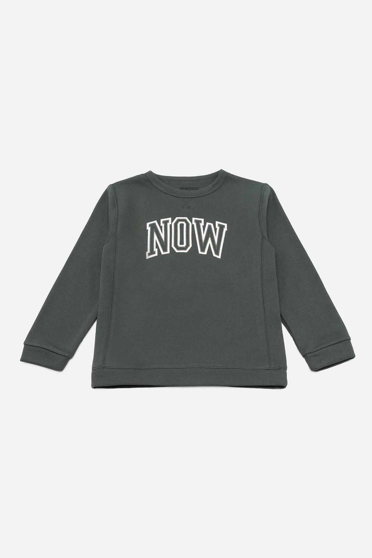 Свитшот для мальчика ЦБ-00234627 158 см Темно-зеленый (28575671)