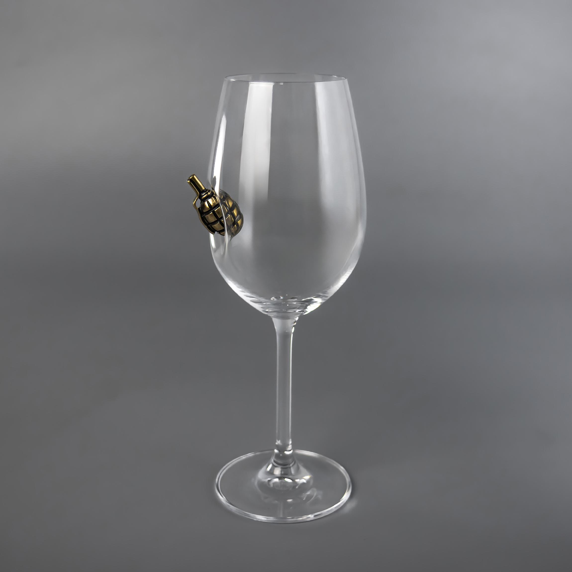 Бокал для вина VSKLO с лимонкой 350 мл (26277826) - фото 3 Бокал для вина VSKLO с лимонкой 350 мл (26277826) - фото 3