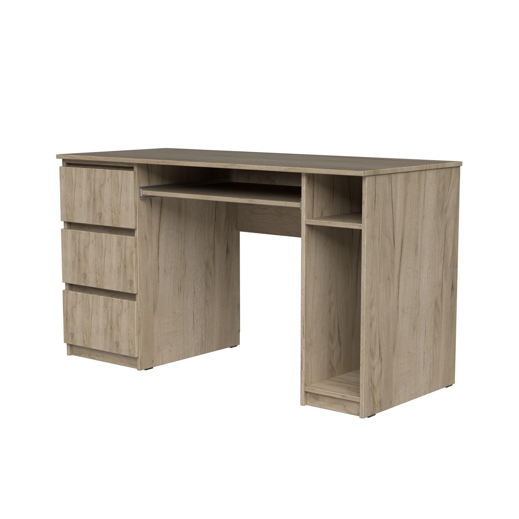 Стол компьютерный СК2 3Я SENAM 780х1300х600 мм ДСП Дуб Крафт Серый - фото 3 Стол компьютерный СК2 3Я SENAM 780х1300х600 мм ДСП Дуб Крафт Серый - фото 3