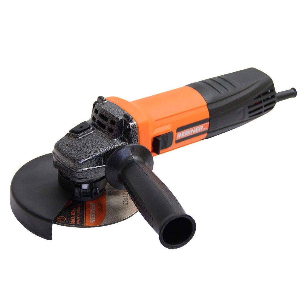 Шліфмашина кутова Rebiner RAG-1050Eз регулятором та стабілізацією оборотів 125 мм 1050 Вт