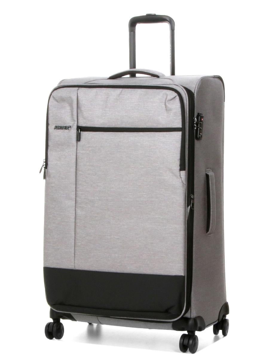 Чемодан большой тканевый Airtex 6659 L 79x48x32 см 121 л Серебряный