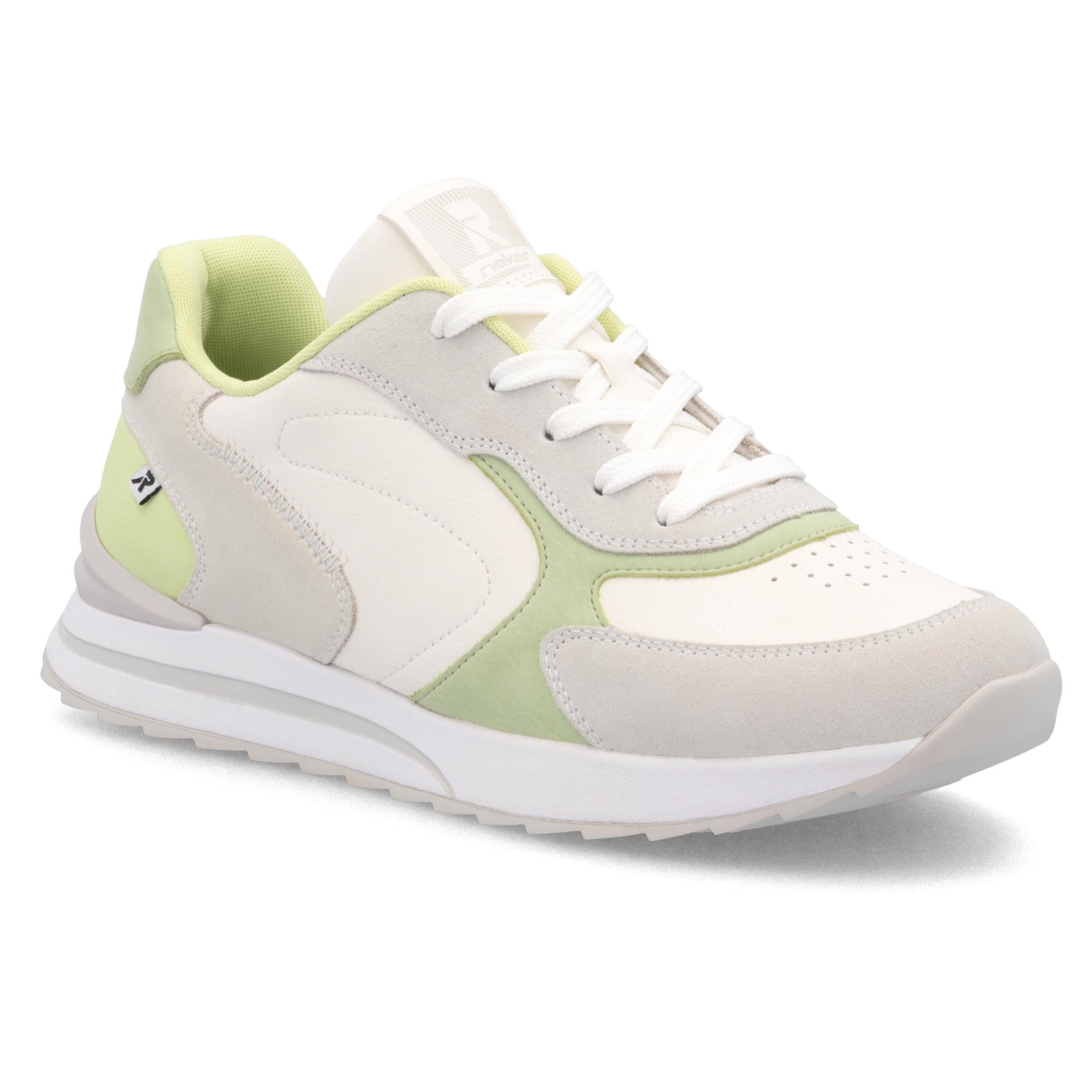 Кроссовки женские весенние RIEKER Evolution р. 39 Бежево-салатовый (089416-39)