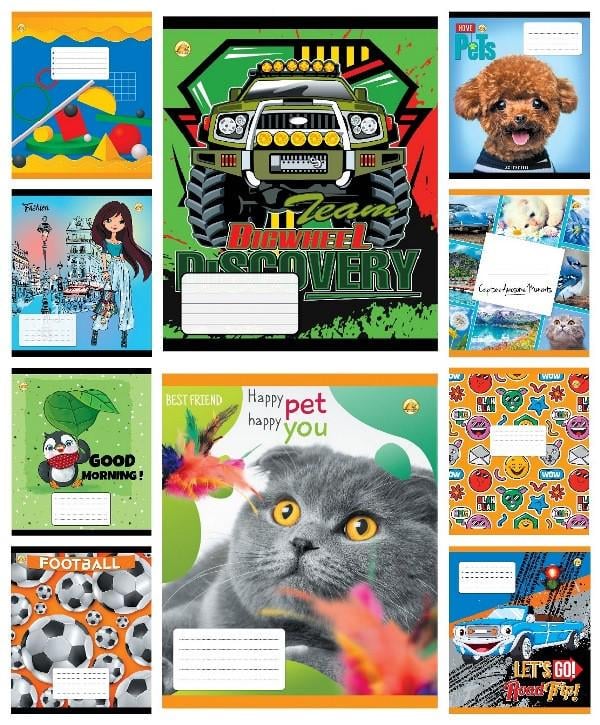 Зошити учнівські у клітинку 12 арк. 25 шт. в уп. ТЕ31106 (MTT-183882)