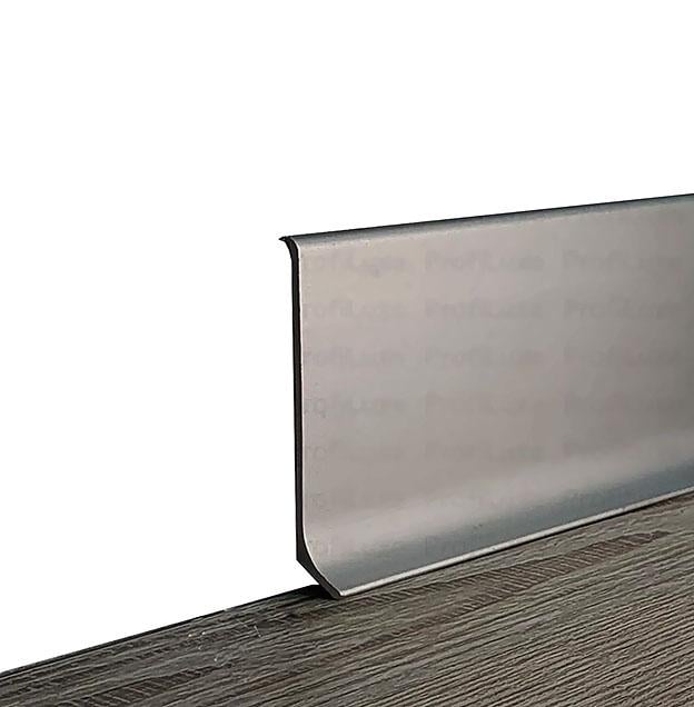 Плинтус алюминиевый плоский анодированный накладной Best Deal 3/60 2,5 м Серебро (30360519)