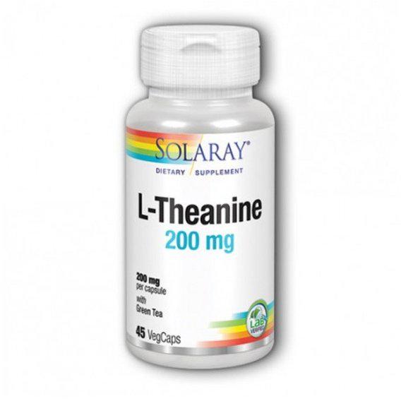 Теанин Solaray L-Theanine 200 мг 45 Veg Caps (SOR-04992)