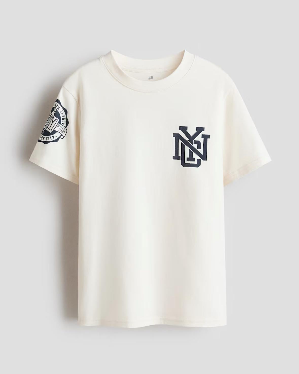 Футболка детская H&M 146-152 см белый (010941)