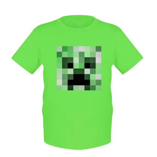 Футболка детская Minecraft minimalist Creeper 164 см Салатовый (7493442-45-142691-XL)