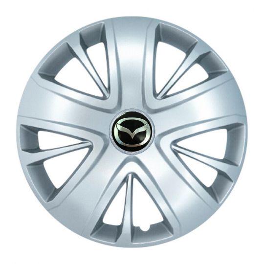 Автомобильные колпаки SKS 428 R16 с логотипом Mazda 4 шт. Серебристый