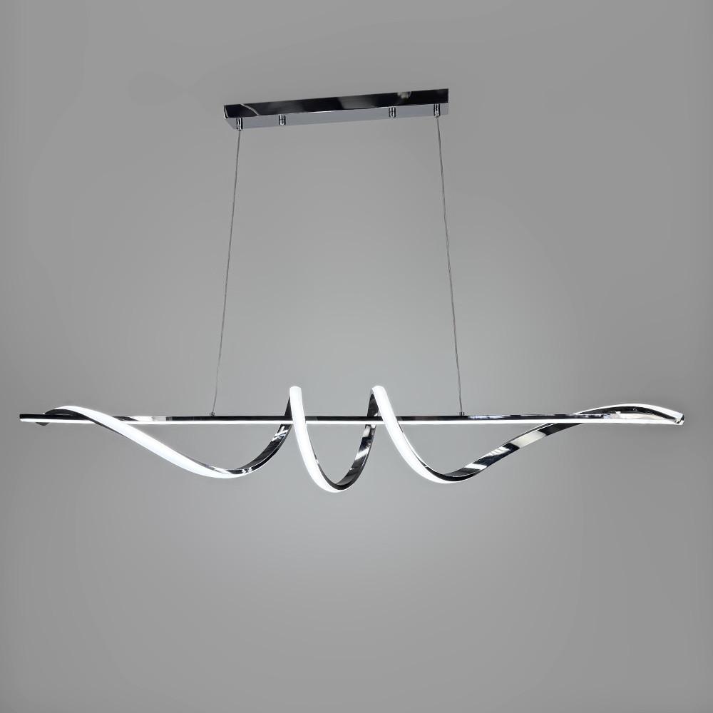 Люстра удлиненная Wave 120 см Серебряный (K 23-1200 CH) - фото 6
