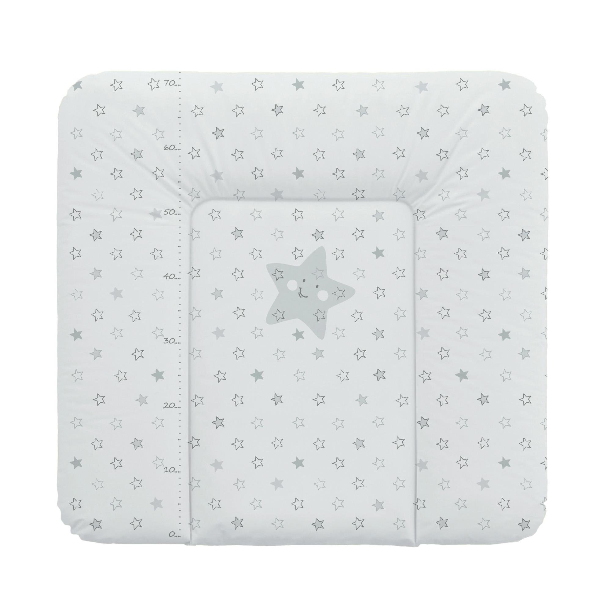 Матрац пеленальный Ceba Baby 75x72 см мягкий на комод Stars Grey Матрац пеленальный Ceba Baby 75x72 см мягкий на комод Stars Grey