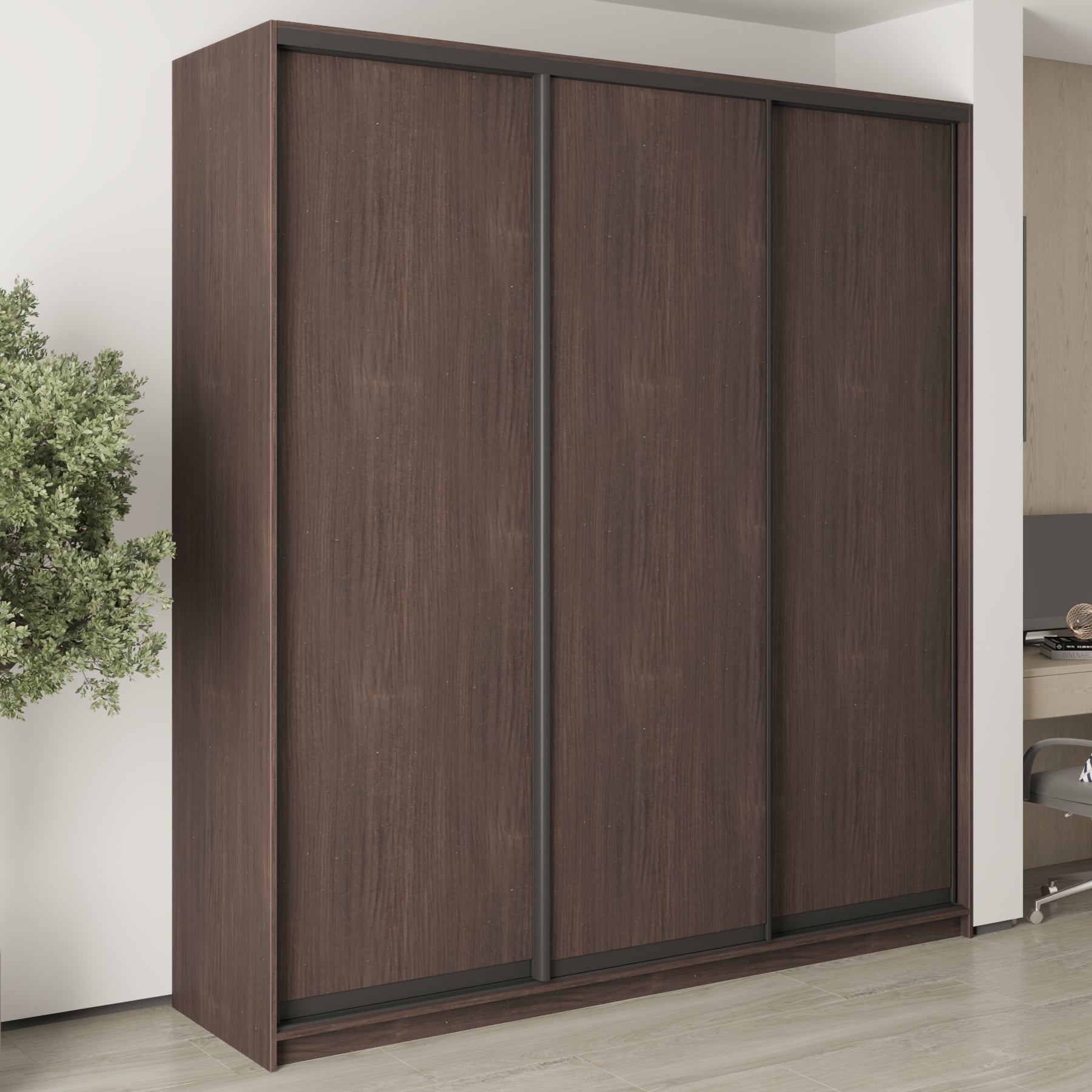 Шкаф-купе трехдверный Mebel Star Комбо BG MBS-9542 220х60х240 см Дуб ристрето (1009531)