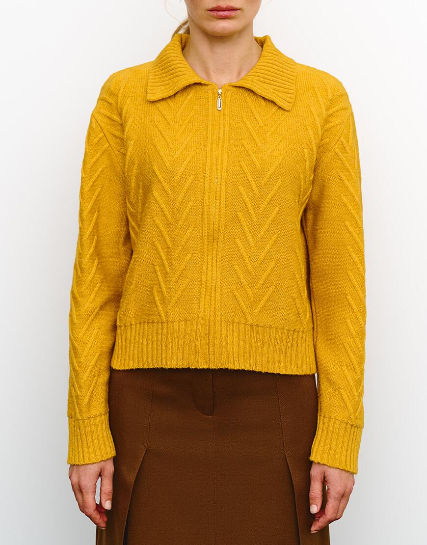 Кардиган жіночий Ingrid J.D.WOOL жовтий XS-S Кардиган жіночий Ingrid J.D.WOOL жовтий XS-S