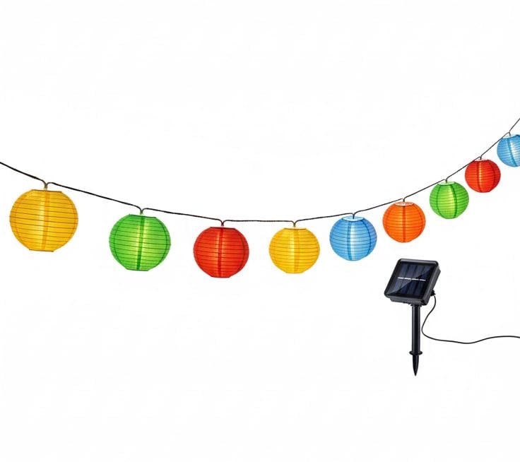 Гірлянда сонячна PhilzOps 6 м 30 LED ліхтарики IP44 Білий теплий (0410)