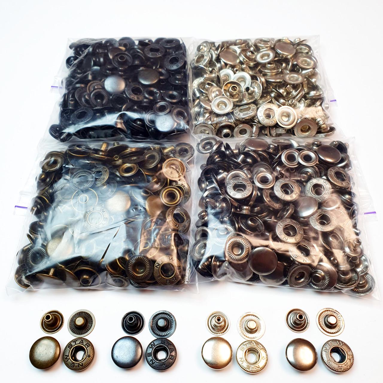 Кнопка металева Strong Alfa 15 мм 4х50 шт.