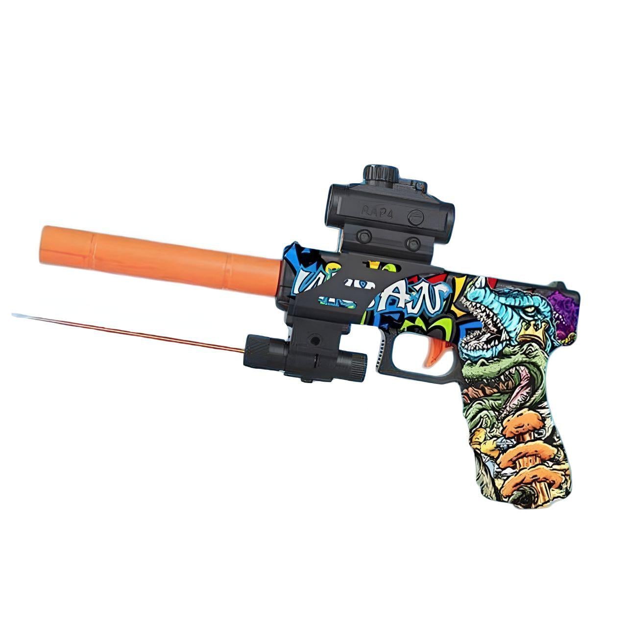 Пистолет с прицелом и глушителем/механический/стреляет орбизами Черный (101 WB-01) Пистолет с прицелом и глушителем/механический/стреляет орбизами Черный (101 WB-01)