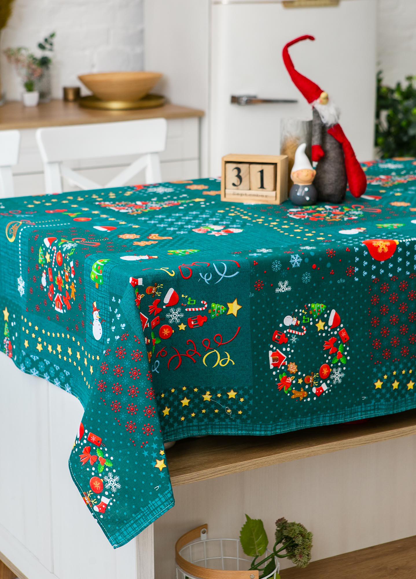 Скатерть новогодняя Волшебные истории 1,5х1,5 м