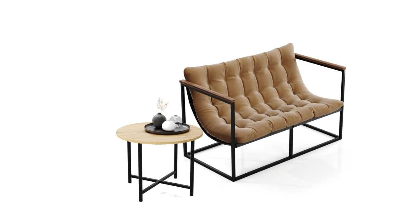 Комплект мебели диван/стол круглый Синий (21715057) - фото 1 Комплект мебели диван/стол круглый Синий (21715057) - фото 1