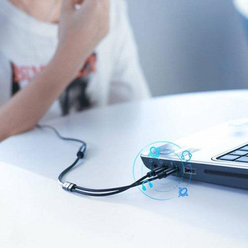 Кабель UGREEN AV140 з алюмінієвим корпусом AUX 3,5 мм TRRS-TRS x2 M/M 0,2 м Чорний (571984) - фото 4 Кабель UGREEN AV140 з алюмінієвим корпусом AUX 3,5 мм TRRS-TRS x2 M/M 0,2 м Чорний (571984) - фото 4