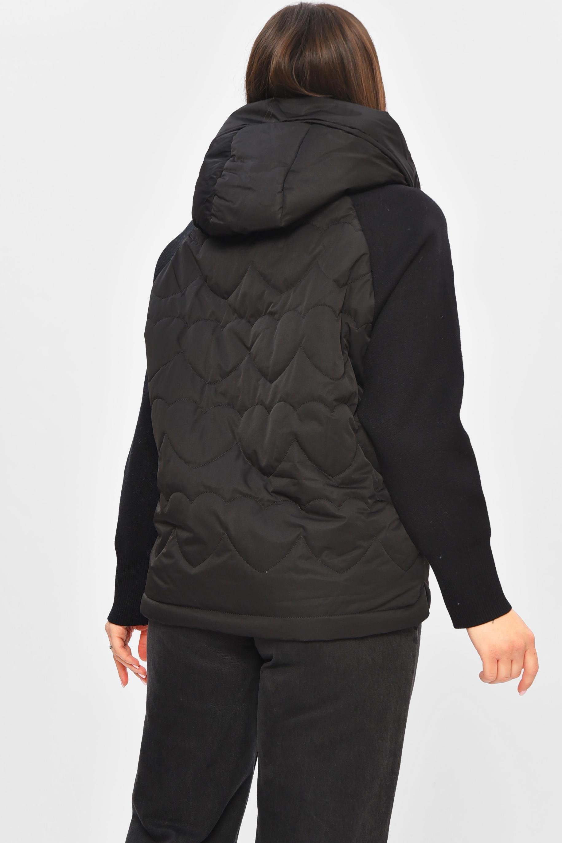 Куртка жіноча демісезонна р. 44/46 Чорний (201827) - фото 3 Куртка жіноча демісезонна р. 44/46 Чорний (201827) - фото 3