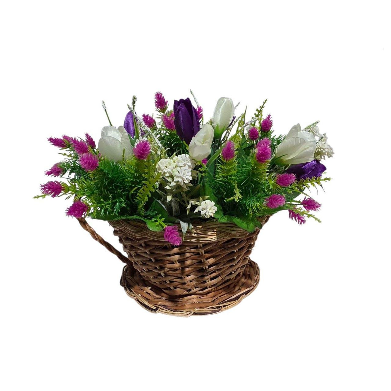 Кашпо Ravisto Чашка Тюльпаны 23x26 см Бело-фиолетовый (0514) Кашпо Ravisto Чашка Тюльпаны 23x26 см Бело-фиолетовый (0514)