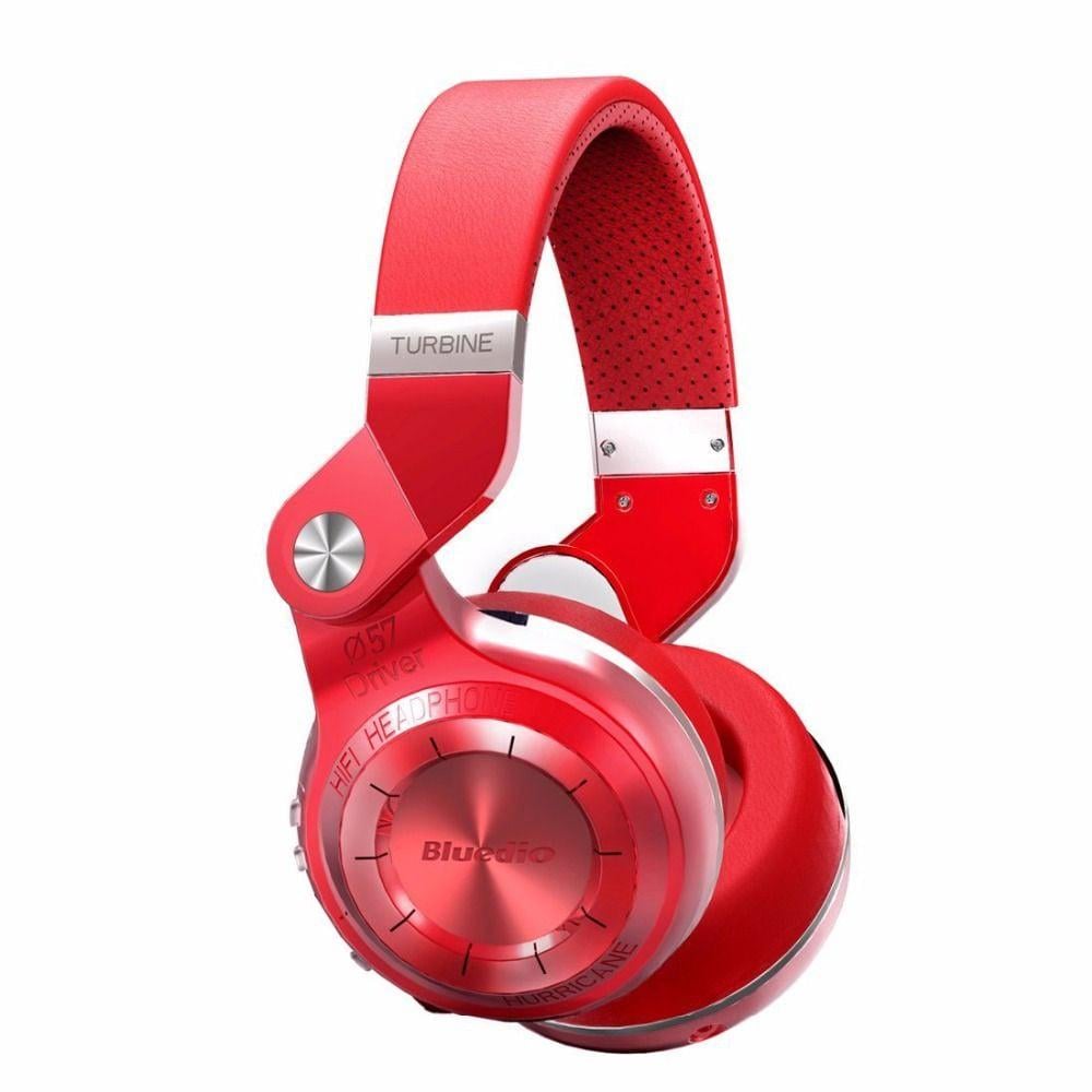 Наушники беспроводные Bluedio T2 Plus со встроенным радио Красный (30)