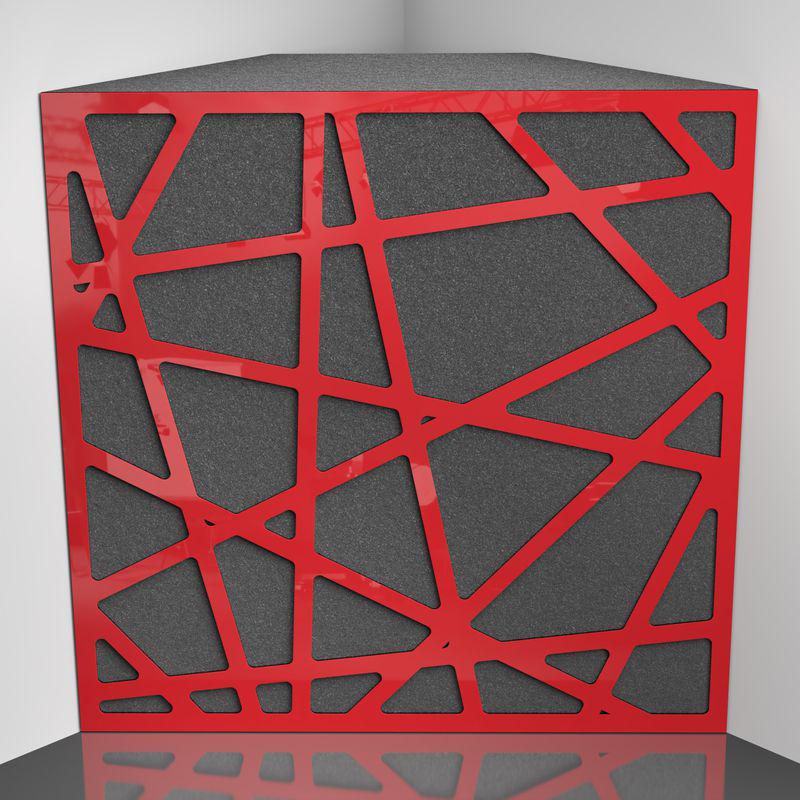 Бас ловушка Ecosound EcoArt XL Plastic 50х50 см 150 мм Красный (1554)