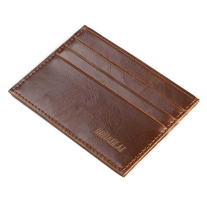 Картхолдер-визитница Leather в классическом стиле Коричневый (726165579)