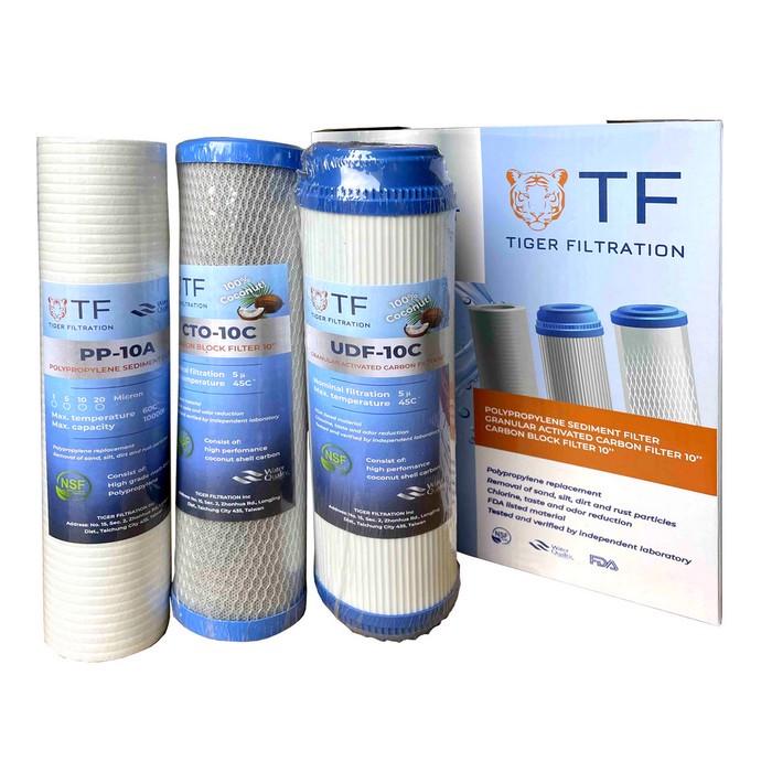 Комплект картриджів Tiger Filtration 1-2-3 для попереднього очищення води у фільтрі зворотного осмосу 3 шт. - фото 4