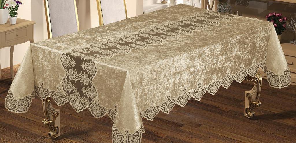 Скатерть велюровая Maison Royale 160x300 Violetta Cappucino (CN3960)