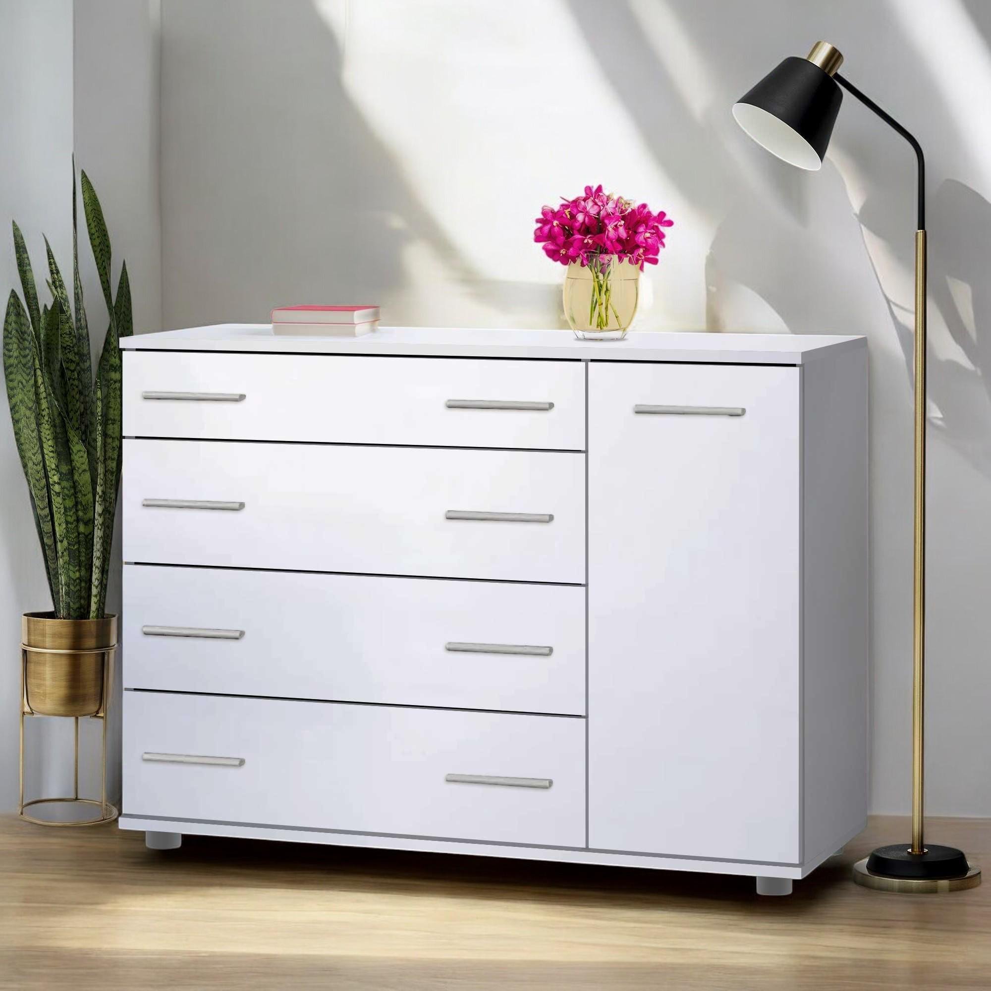 Комод для речей із шухлядами і дверима Білий (О-3) - фото 1 Комод для речей із шухлядами і дверима Білий (О-3) - фото 1