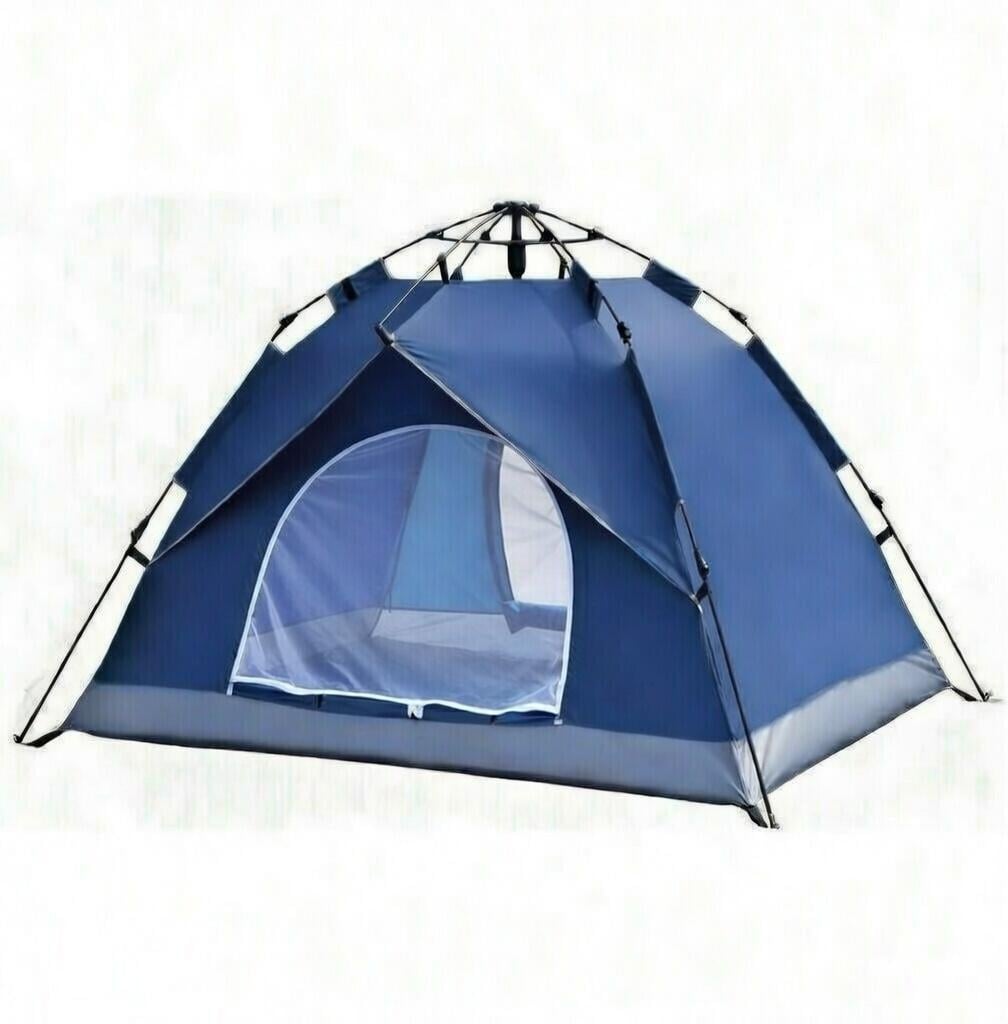 Намет туристичний автоматичний з козирком чотиримісний Синій (id_24769)