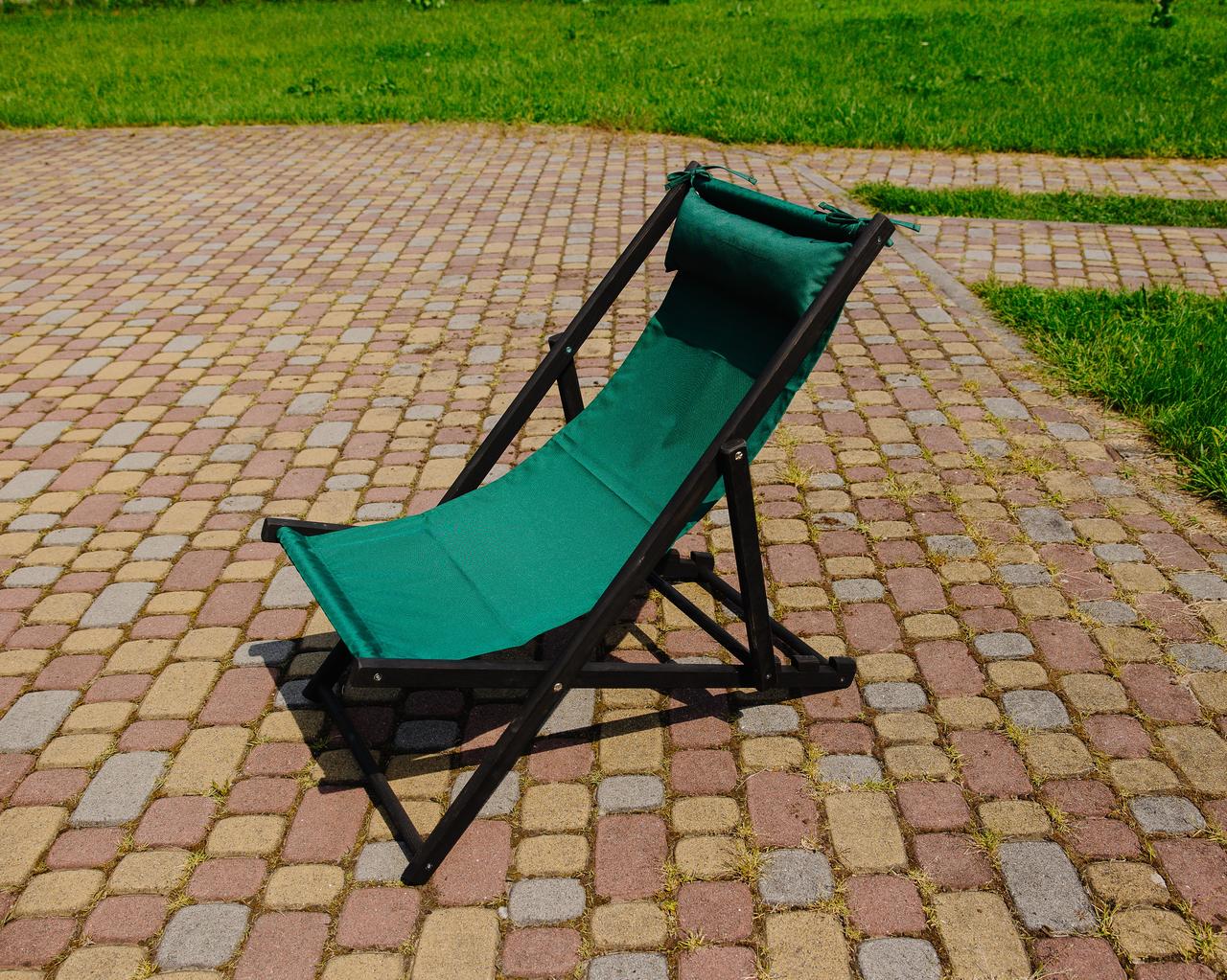 Шезлонг для дачи тканевый XRmaster с подушкой Черный/Зеленый (КШ-014/3) Шезлонг для дачи тканевый XRmaster с подушкой Черный/Зеленый (КШ-014/3)