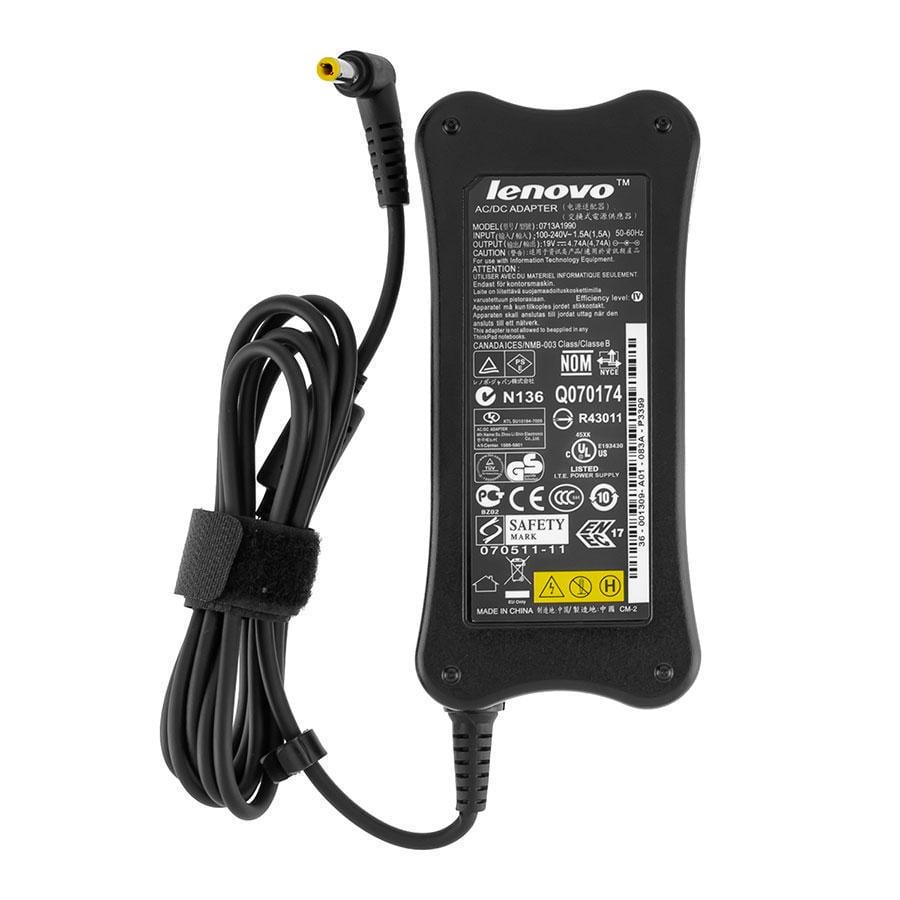 Блок питания для ноутбука Lenovo 19V 4,74A 90 W Rectangular Bone Shape 5,5х2,5 мм Black (216791)
