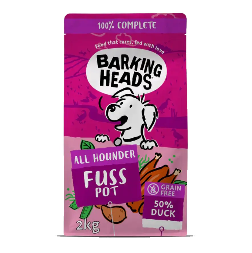 Корм сухой для собак всех пород Barking Heads All Hounder Fuss Pot Duck с уткой 2 кг (24680691)