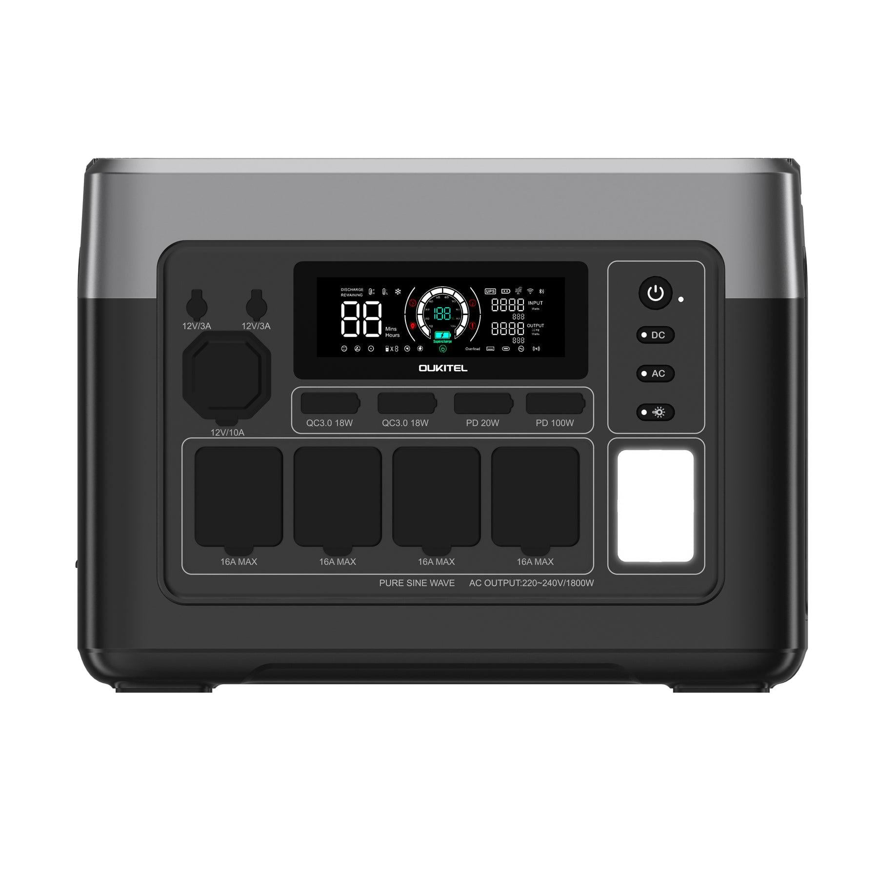 Зарядная станция портативная Oukitel P1500 Plus 1536 Вт/ч 1800 Вт LiFePO4 UPS