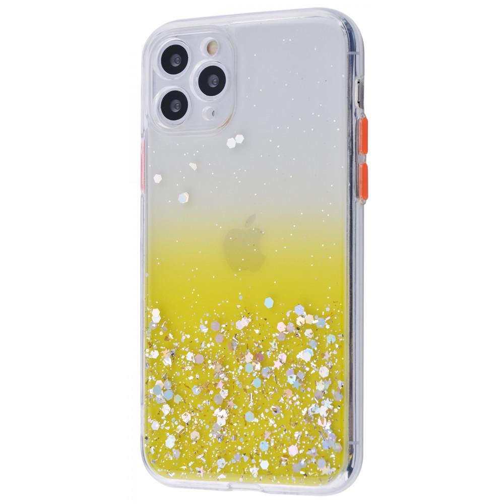 Чохол PRC Confetti Glitter case PC/TPU для iPhone 11 Pro Yellow