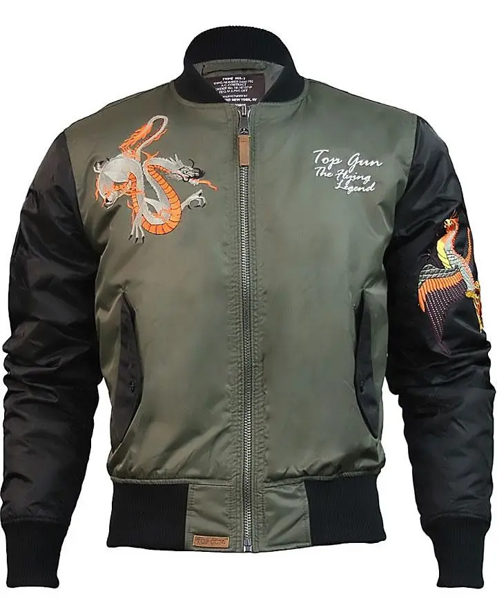 Бомбер Top Gun The Flying Legend Bomber Jacket XS Olive (TGJ1634OXS) - фото 1