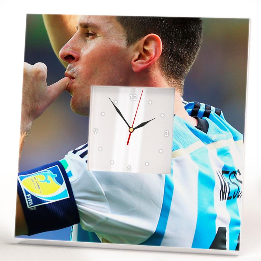Часы с фото Лионель Месси 260x260 мм (C03111)