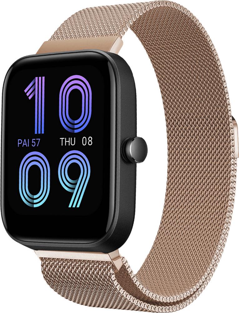 Ремешок Миланская петля Milano для Amazfit Bip 3 Rose Gold (27993-27)