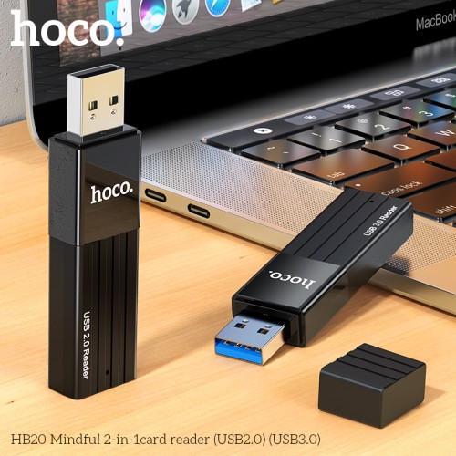 Картрідер Hoco HB20 Mindful 2-в-1 USB3.0 Чорний (2845155672)