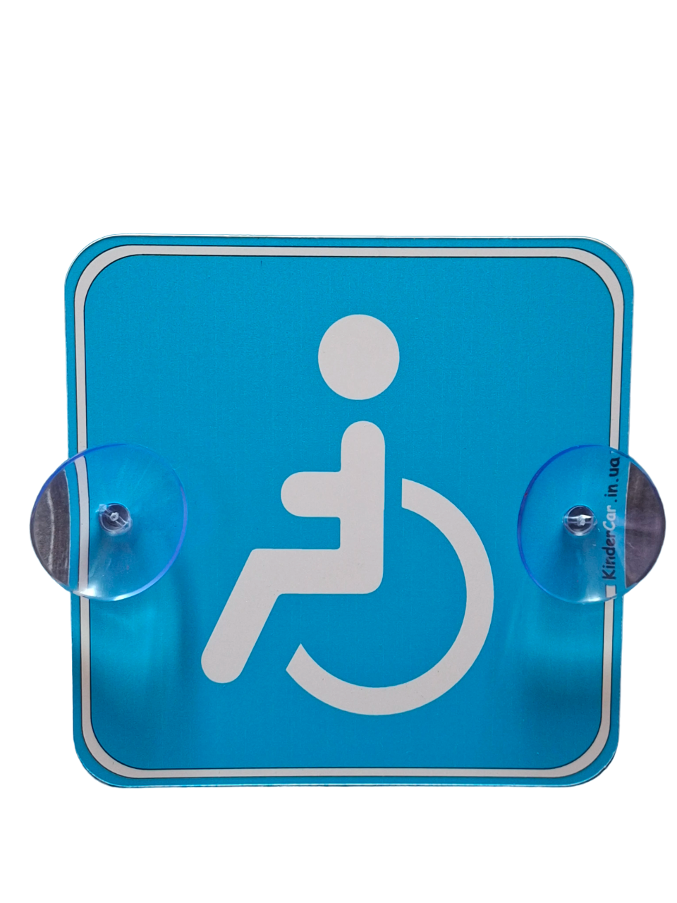 Знак на авто Інвалід на 2 присосках зйомний пластиковий Синій
